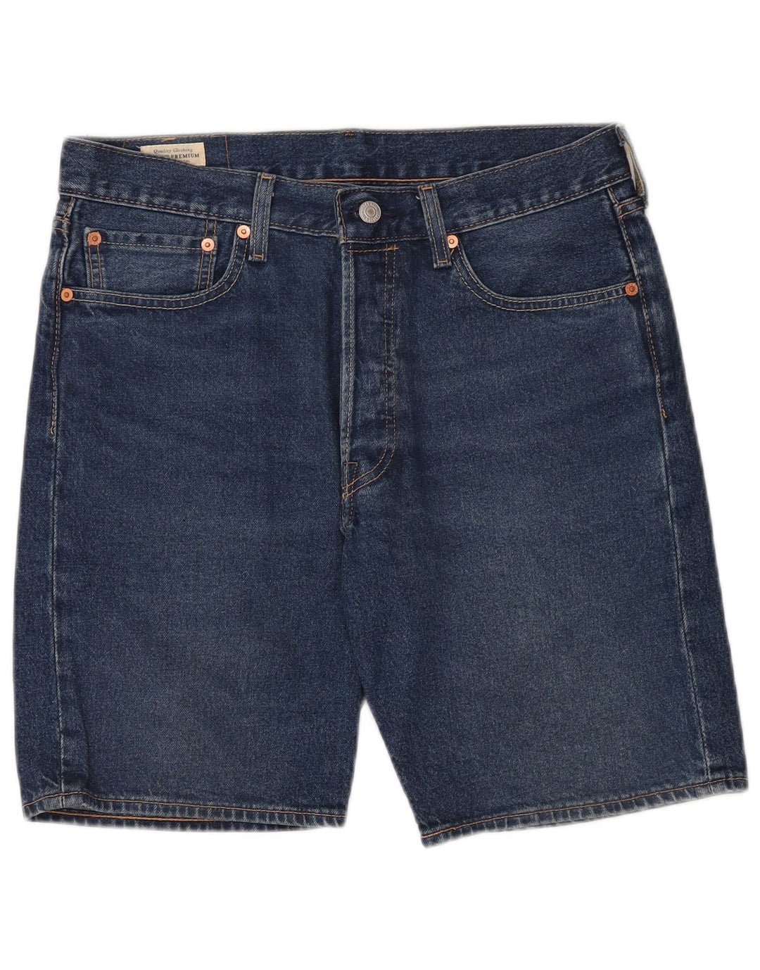 Męskie spodenki jeansowe Levi's 501 W32 Średnioniebieskie, bawełniane