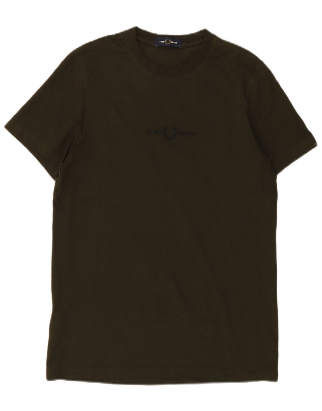 Męski T-shirt z grafiką FRED PERRY, mały, bawełniany khaki