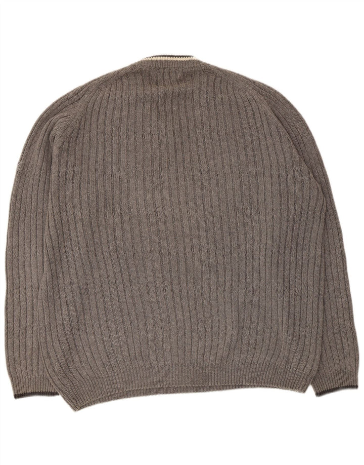 Męski sweter Tom Tailor z dekoltem w kształcie litery V, XL, szary Ramie