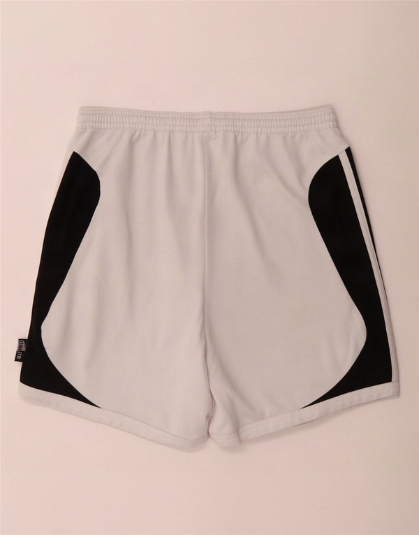Adidas Mens Climalite Sport Shorts Large White Colourblock Polyester