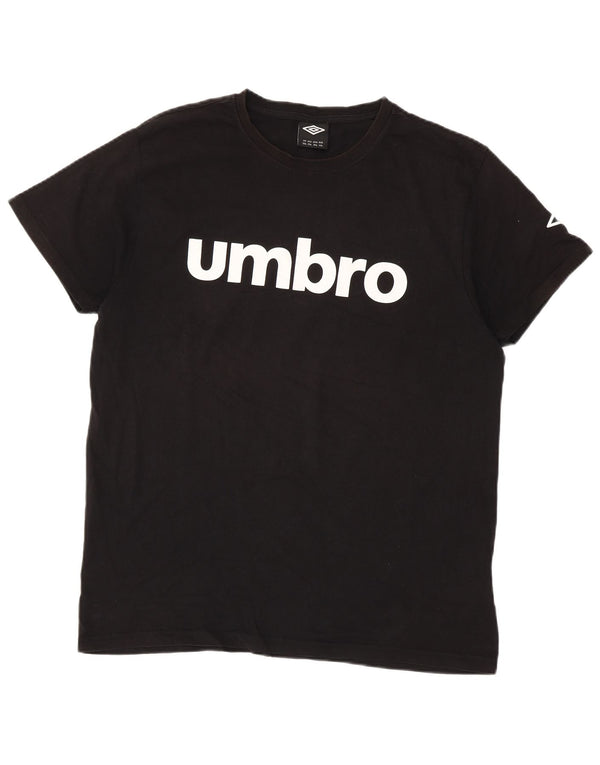UMBRO Mens Graphic T-Shirt Top 2XL Black Cotton