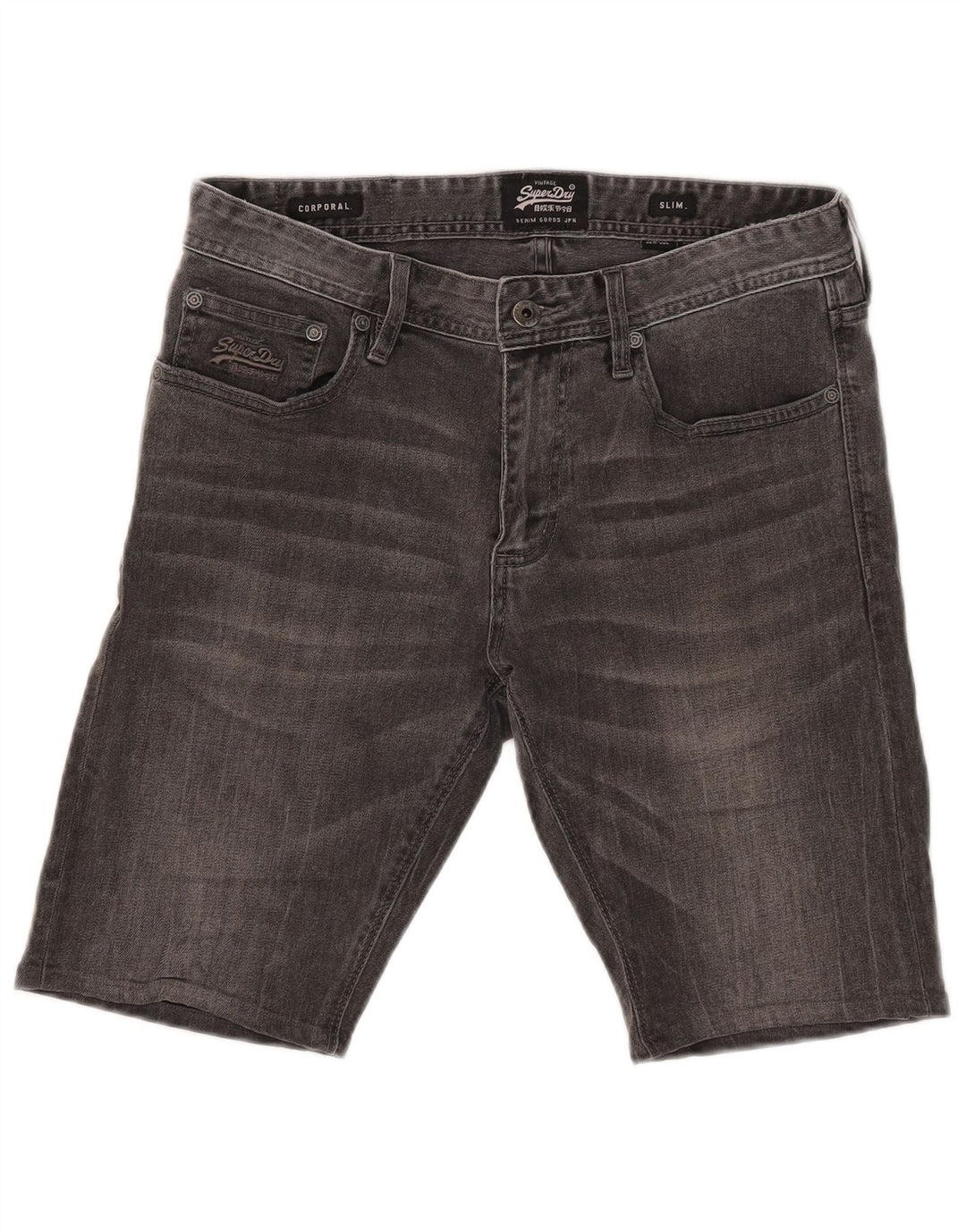 Męskie spodenki jeansowe Superdry Corpporal W32 Średnioszare, bawełniane