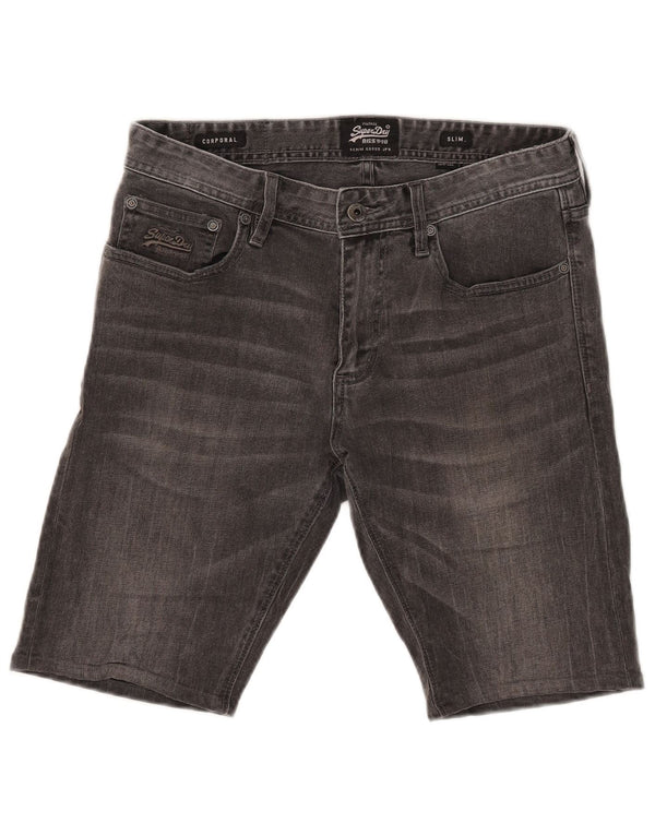 Męskie spodenki jeansowe Superdry Corpporal W32 Średnioszare, bawełniane