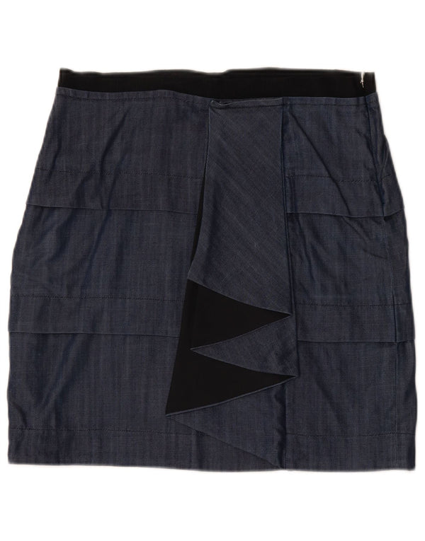 Max&Co. Spódnica damska Peplum duża W32 granatowa wiskoza