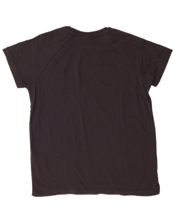 Damska koszulka z grafiką Champion, góra XL, czarna, bawełniana