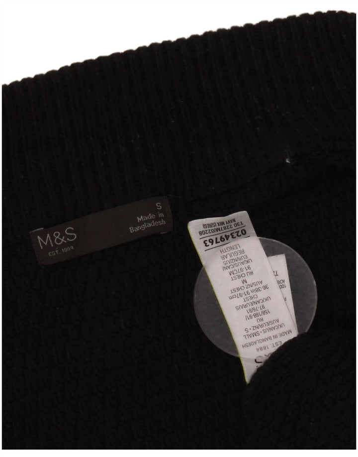 Marks & Spencer Męski sweter rozpinany, mały, granatowy, akrylowy