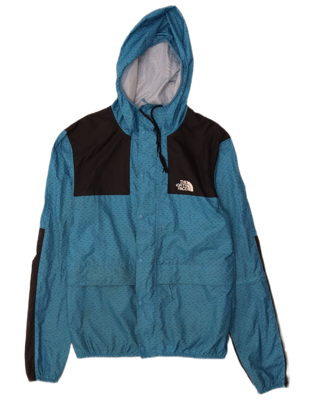 Męska kurtka przeciwdeszczowa z kapturem The North Face, mała, niebieska, z poliestru