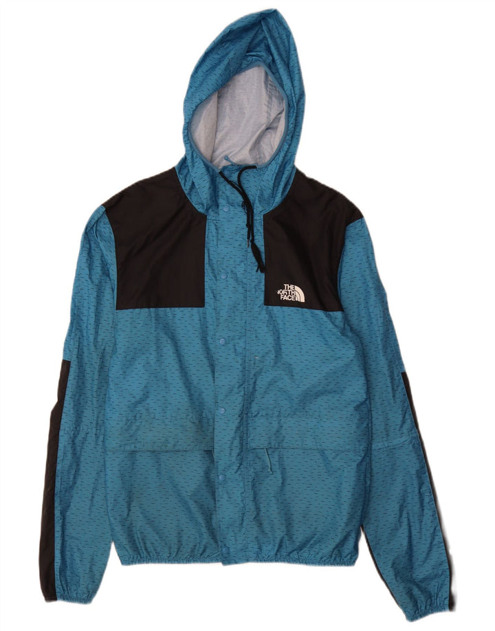 Męska kurtka przeciwdeszczowa z kapturem The North Face, mała, niebieska, z poliestru