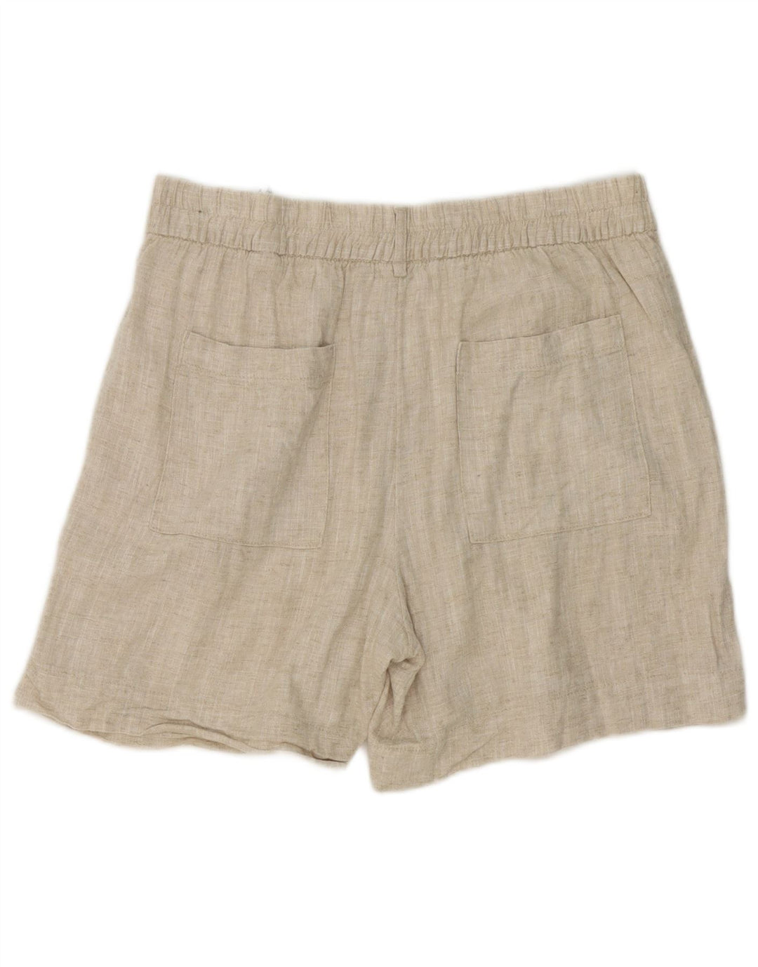 Marks & Spencer Damskie spodenki Chino UK 12 Medium W32 Beżowe lniane