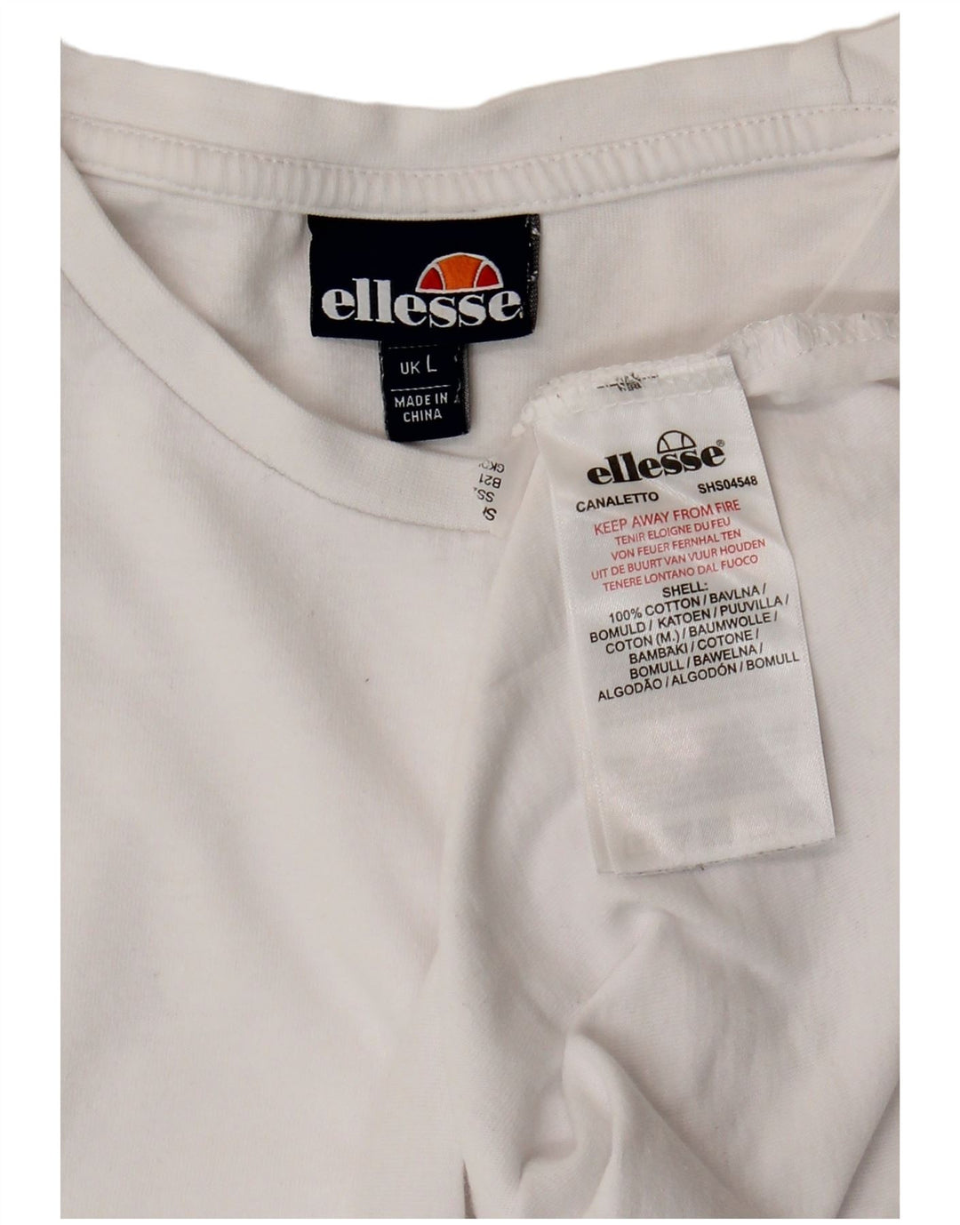 T-shirt męski Ellesse, duży, biały, bawełniany