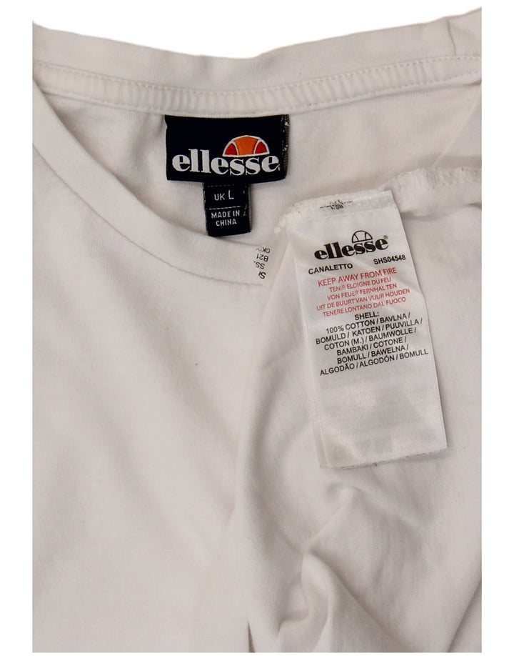 T-shirt męski Ellesse, duży, biały, bawełniany
