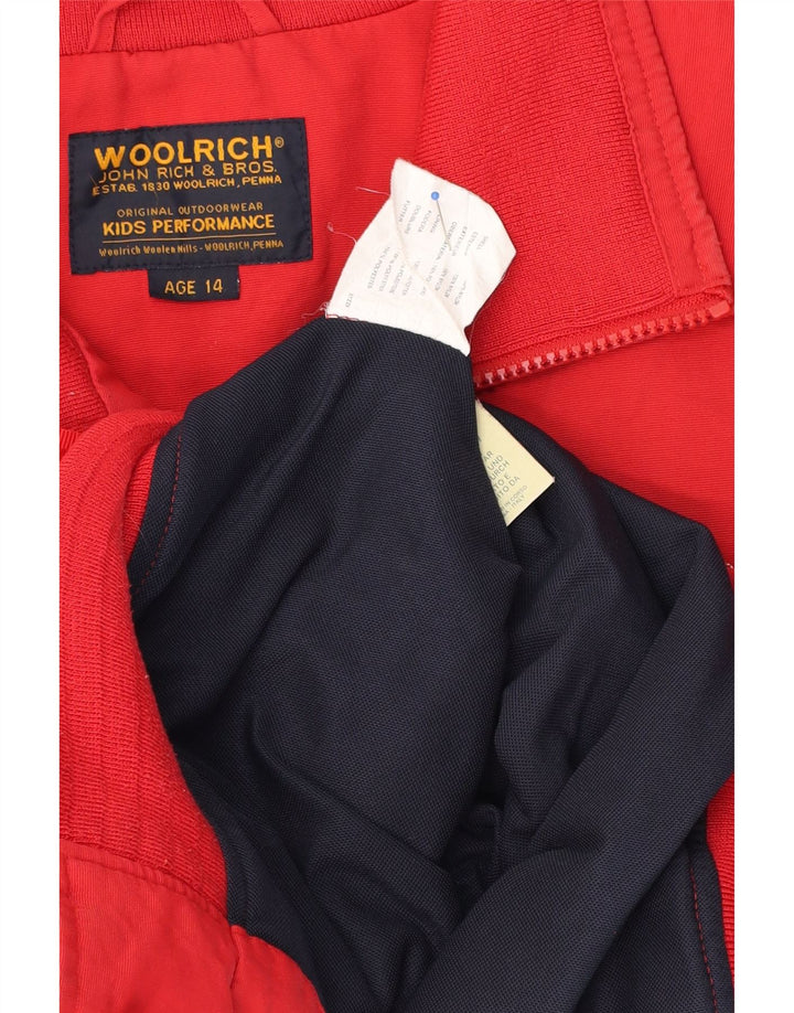 Kurtka bomberka chłopięca Woolrich 13-14 lat, czerwona, poliester