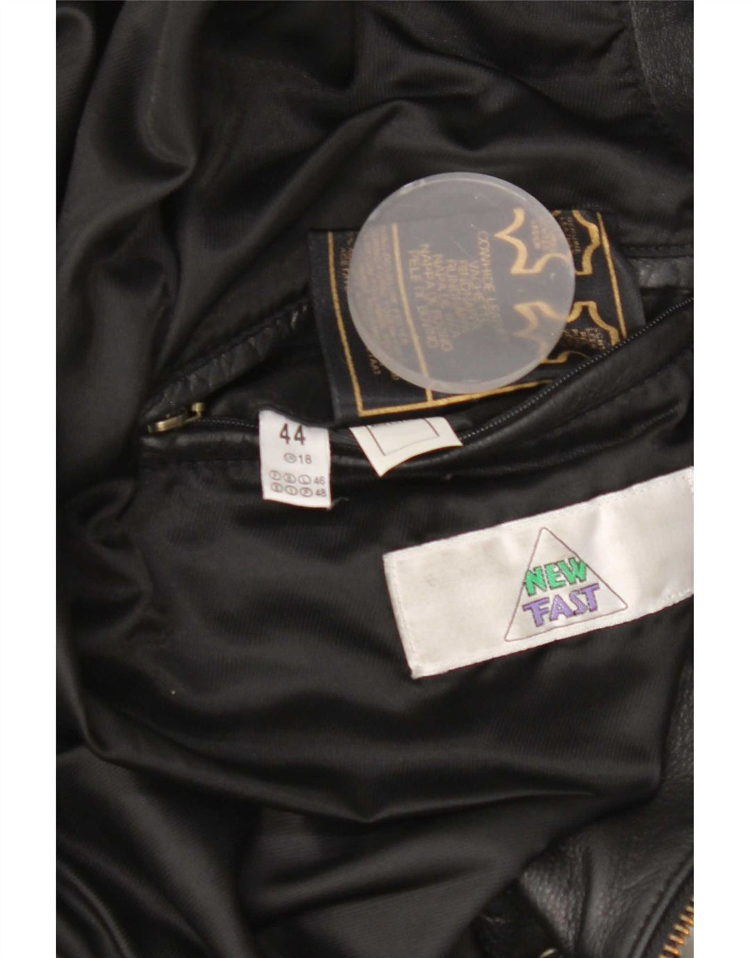 Nowa szybka damska kurtka skórzana oversize IT 44 Medium Black