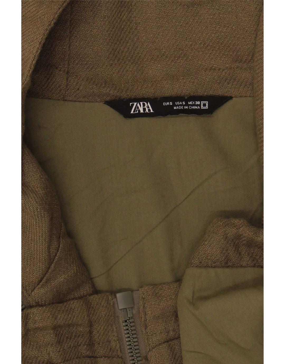 Męska kurtka bomberka z kapturem Zara UK 36 Small Khaki