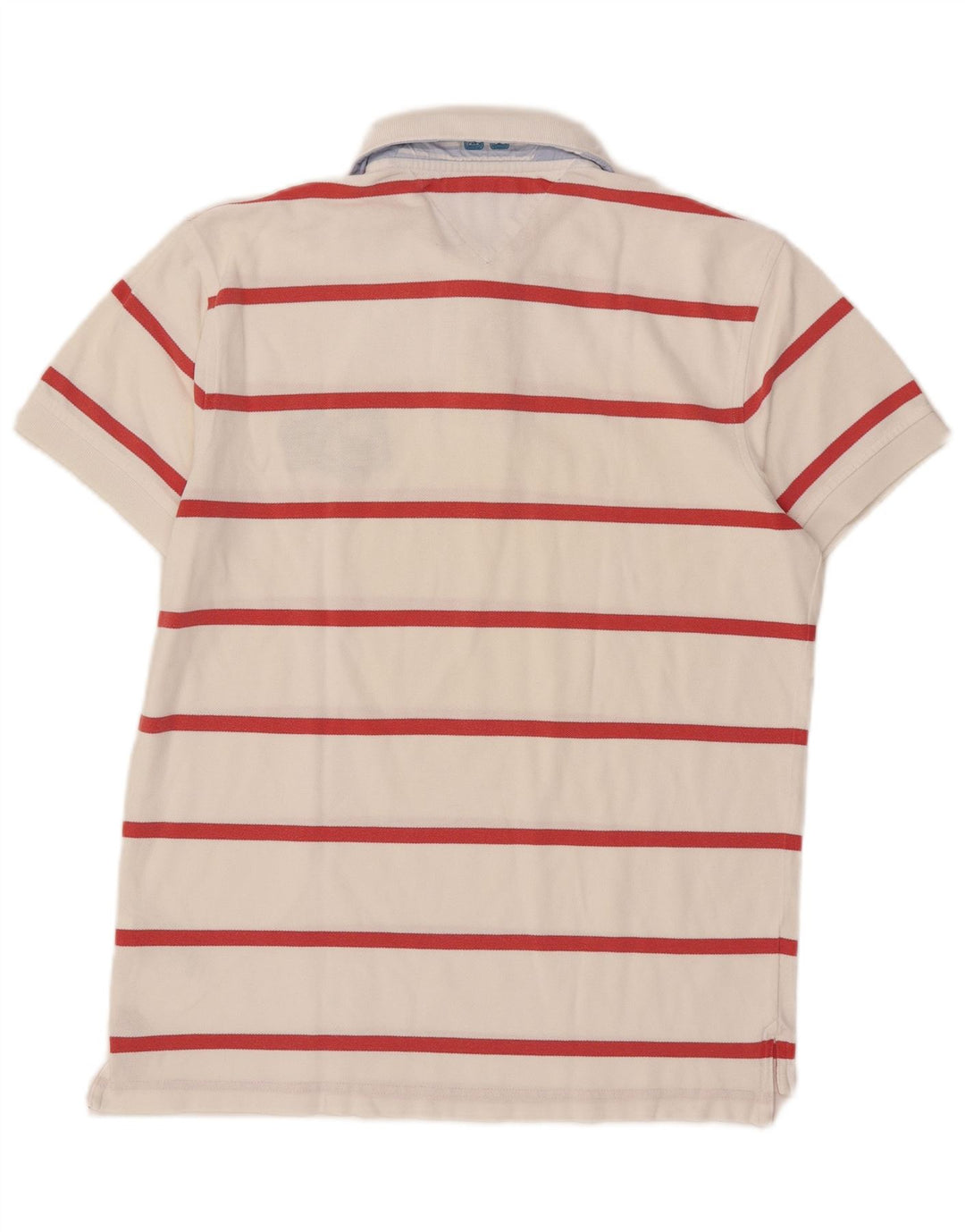 Męska koszulka polo Tommy Hilfiger, bawełniana w średnie białe paski