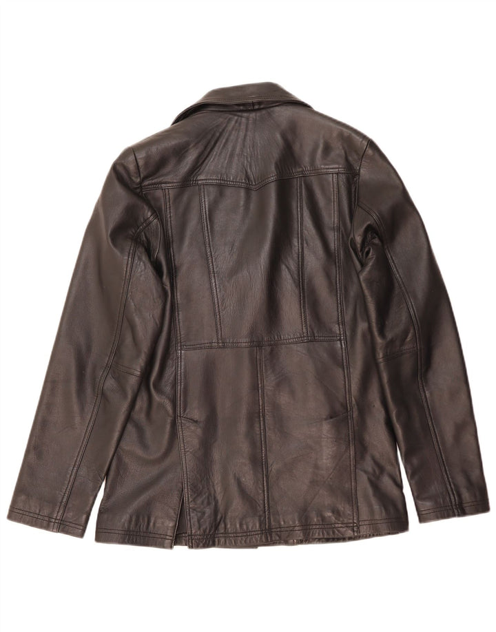 Męska kurtka skórzana MDM UK 38 Średnia czarna skóra