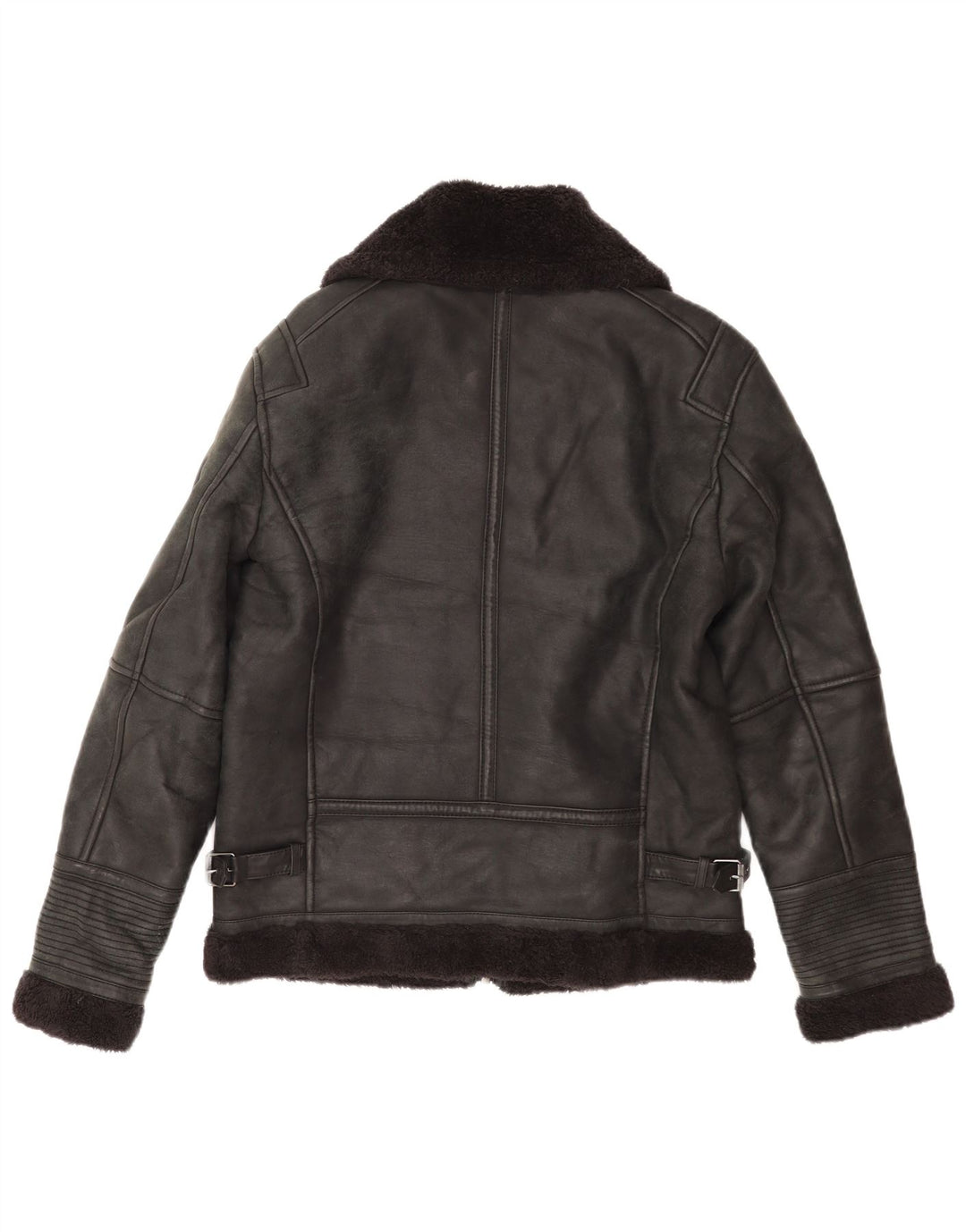 Męska kurtka shearling Zara UK 38, średnia czarna