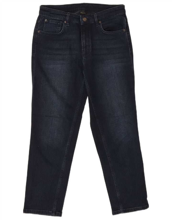 Damskie jeansy zwężane MASSIMO DUTTI EU 40 Medium W30 L27 Granatowa bawełna