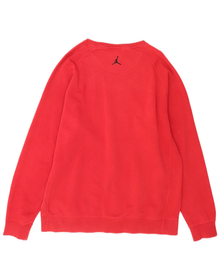 Męski sweter z grafiką Jordan XL, czerwony, bawełniany