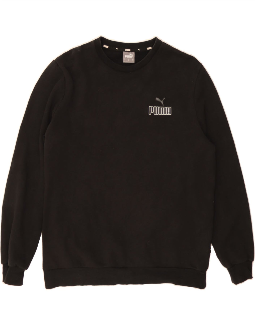 PUMA Mens Sweatshirt Jumper Large Black Cotton Vintage Puma and Second-Hand Puma from Messina Hembry 