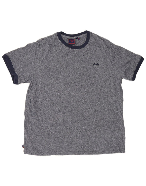 T-shirt męski Superdry, 2XL, granatowa, bawełniana w cętki