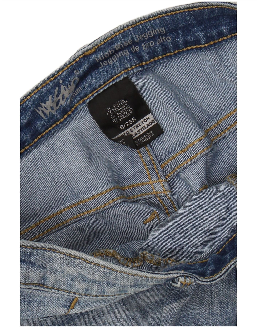 Damskie jeansy Jeggings MOSSIMO z wysokim stanem i wysokim stanem W28 L28 Niebieskie