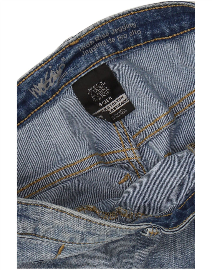 Damskie jeansy Jeggings MOSSIMO z wysokim stanem i wysokim stanem W28 L28 Niebieskie