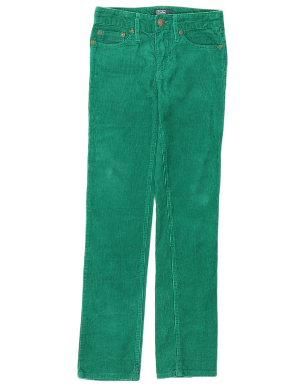 Spodnie damskie Polo Ralph Lauren Slim sztruksowe UK 8 Small W26 L28 zielone
