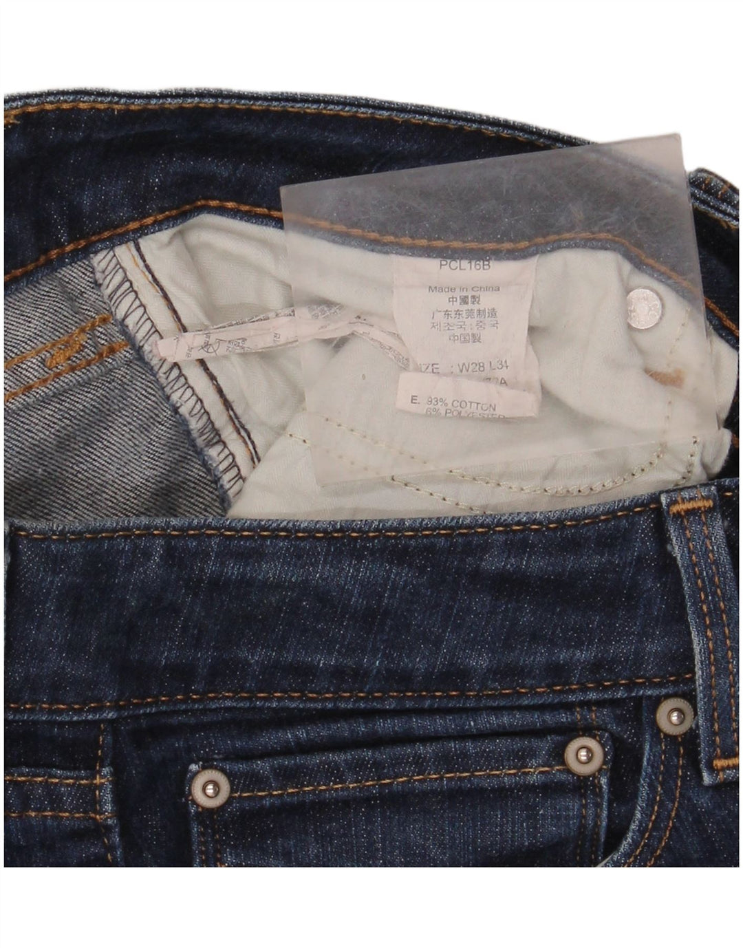 Damskie dżinsy rurki LEVI'S Bold Curve W28 L34 Granatowa bawełna