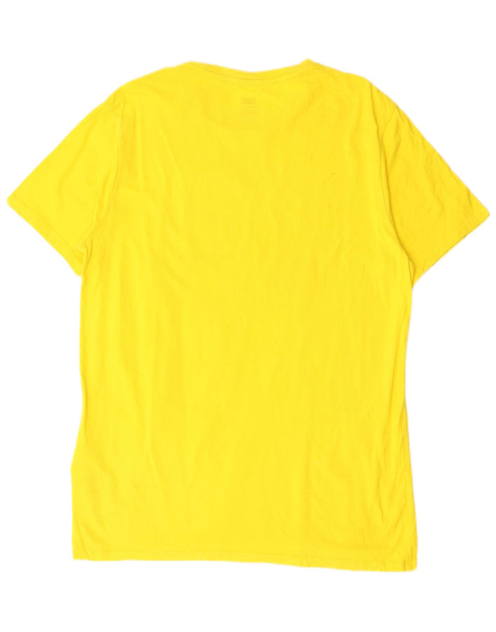 Męski T-shirt z grafiką Levi's Peanuts, duży, żółty, bawełniany
