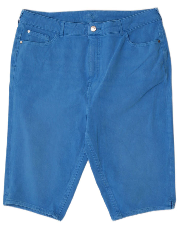 Damskie spodenki jeansowe Marks & Spencer z wysokim stanem UK 18 XL W34, niebieska bawełna