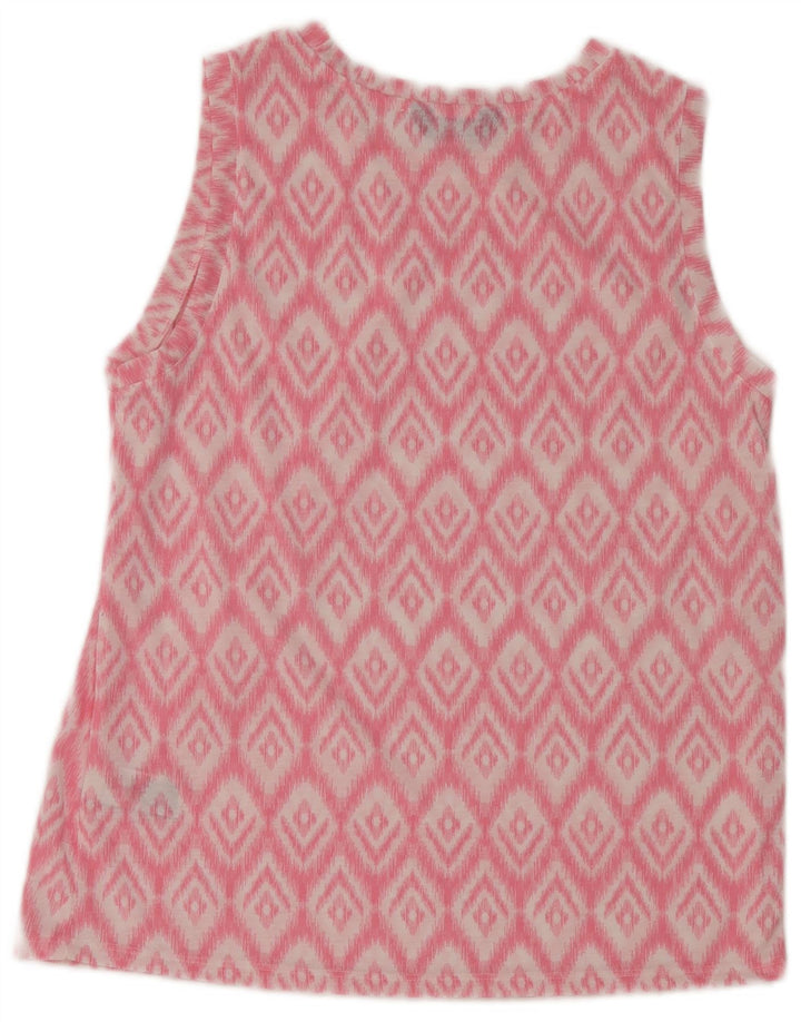 Damska bluzka bez rękawów Marks & Spencer UK 8, mała, różowa, poliester Ikat