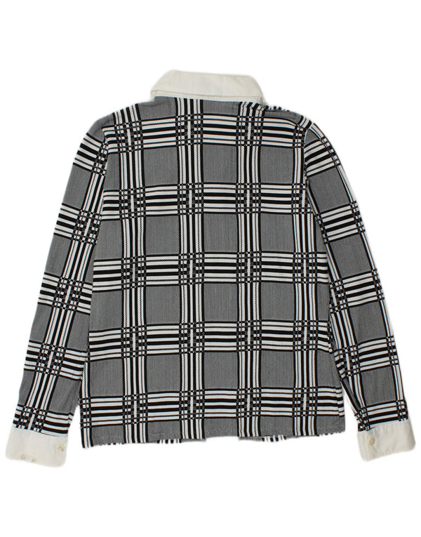 Damska bluzka koszulowa z podwójnymi piersiami NARACAMICIE UK 14 w średnią szarą kratkę