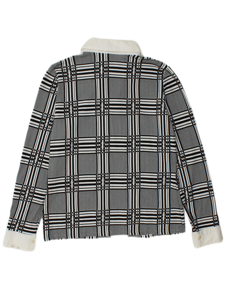 Damska bluzka koszulowa z podwójnymi piersiami NARACAMICIE UK 14 w średnią szarą kratkę