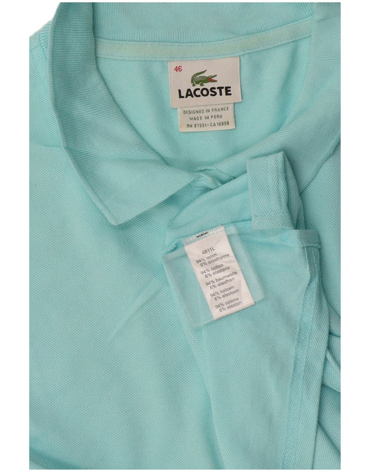 Damska koszulka polo Lacoste, rozmiar 46, XL, niebieska, bawełniana