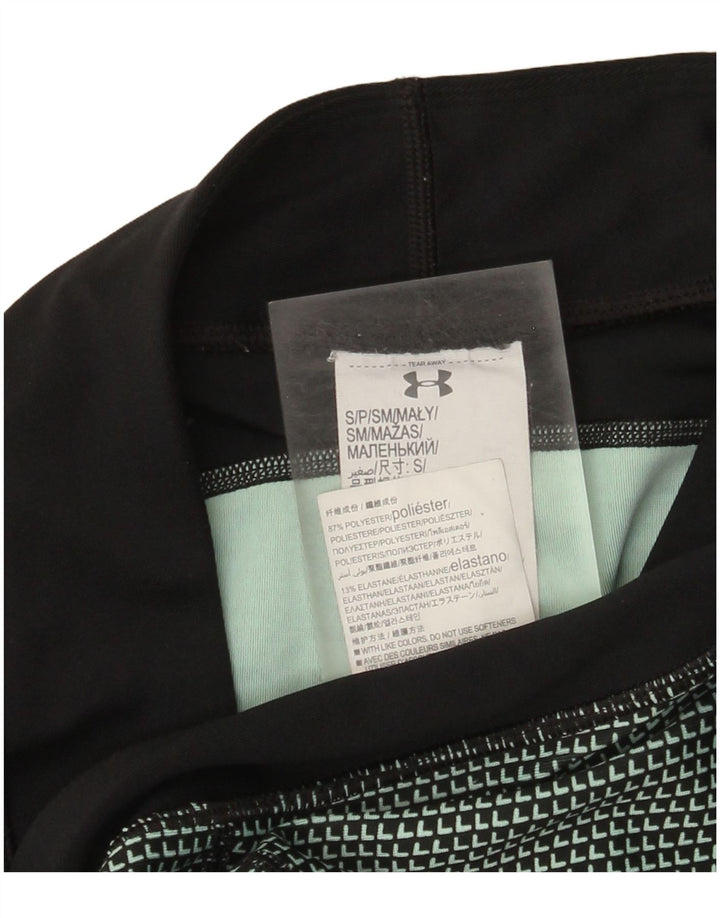 Legginsy damskie Under Armour UK 10, małe, czarne, geometryczne, z poliestru