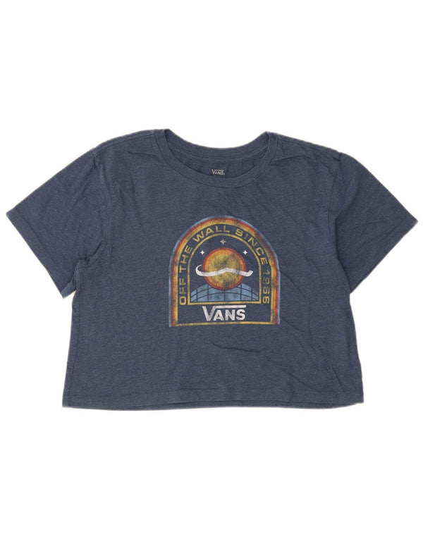 Damska koszulka Vans Crop Oversize Graphic Top UK 10 Small Blue