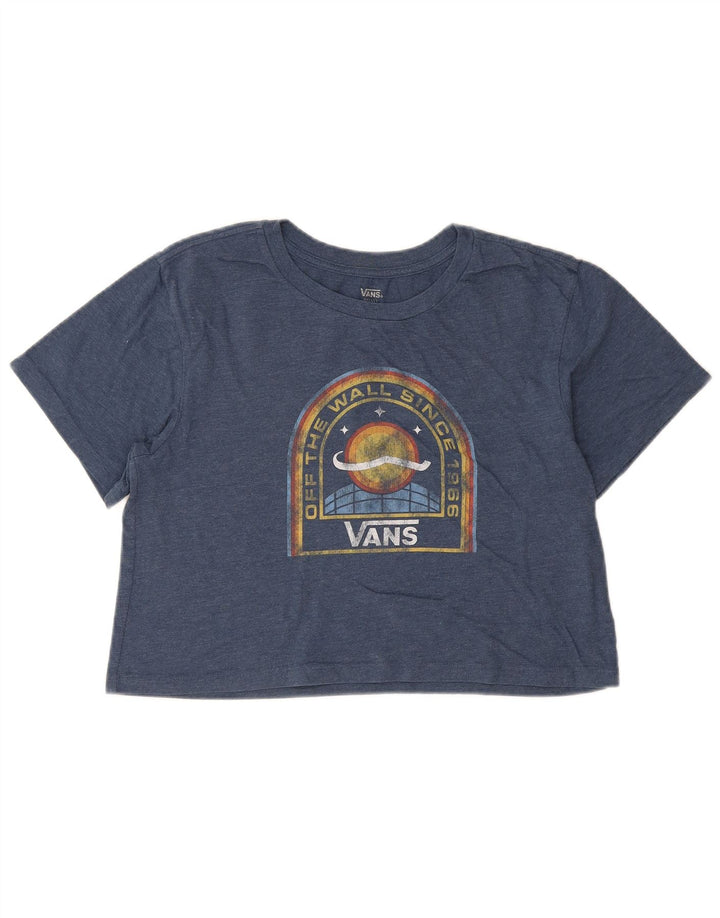 Damska koszulka Vans Crop Oversize Graphic Top UK 10 Small Blue