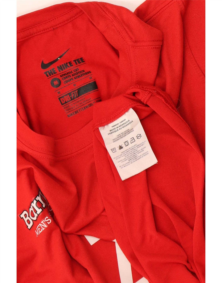 Męski T-shirt z grafiką Nike Dri Fit, średni czerwony poliester