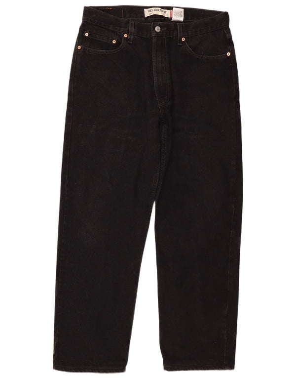 Męskie jeansy Levi's 550 o swobodnym kroju, zwężane W34 L32, czarna bawełna