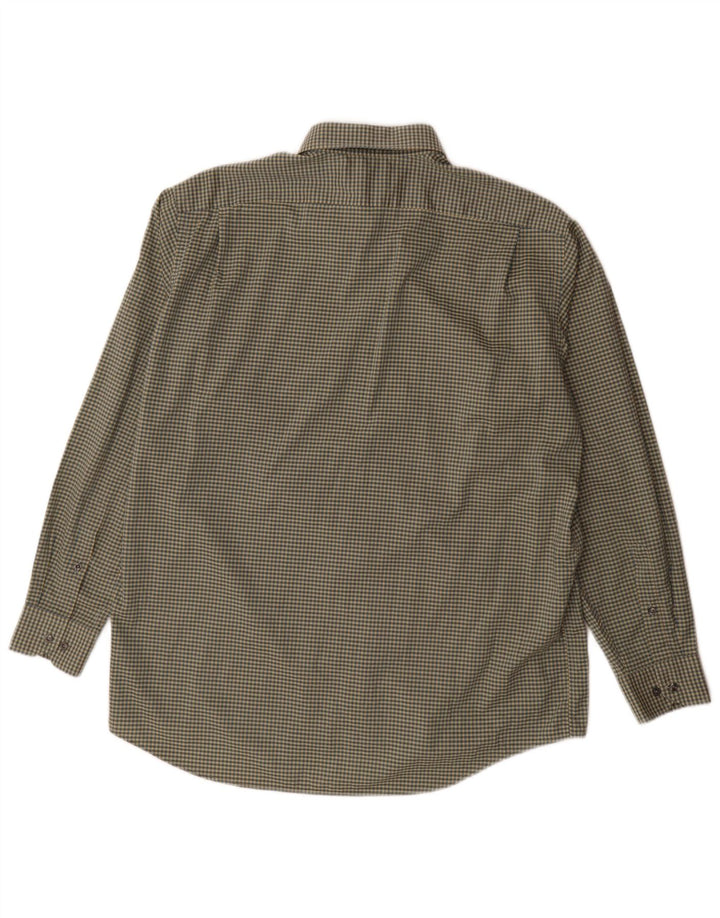 Koszula męska Lacoste rozmiar 42, duża bawełniana kratka khaki