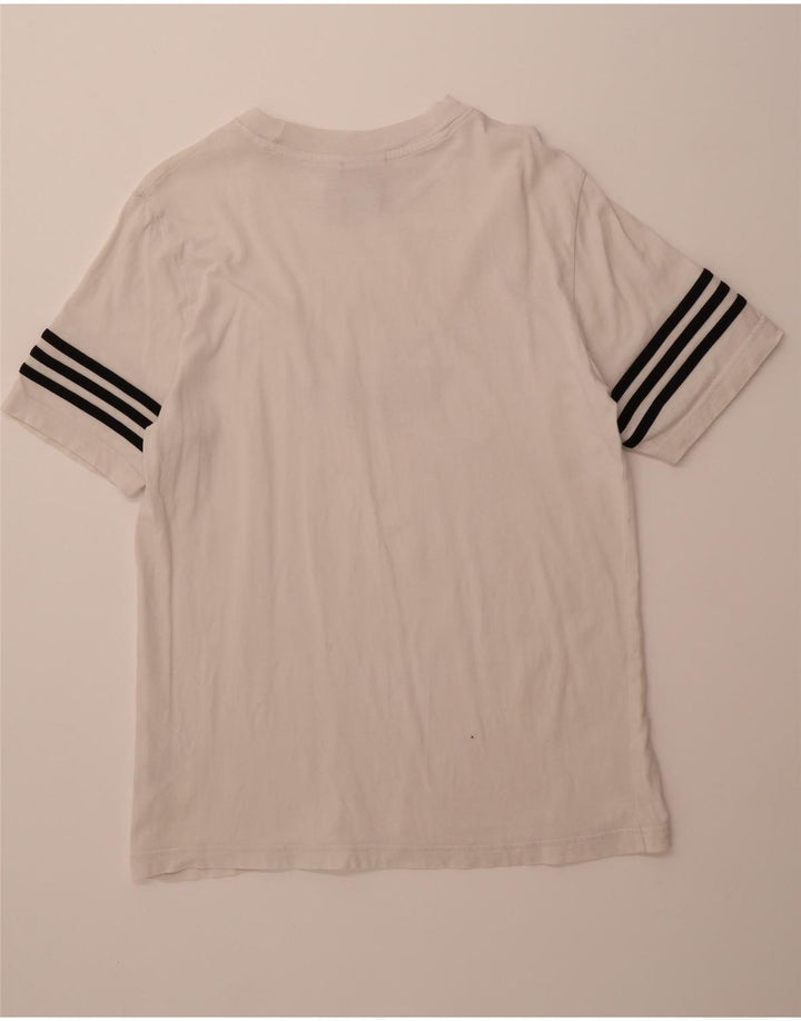 ADIDAS Mens Graphic T-Shirt Top Medium White Cotton Vintage Adidas and Second-Hand Adidas from Messina Hembry 