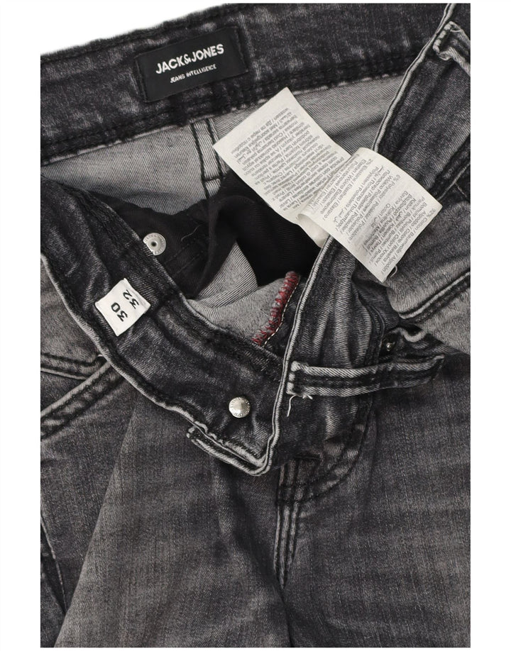 Męskie jeansy Jack & Jones GLENN Slim W30 L32 Szara bawełna