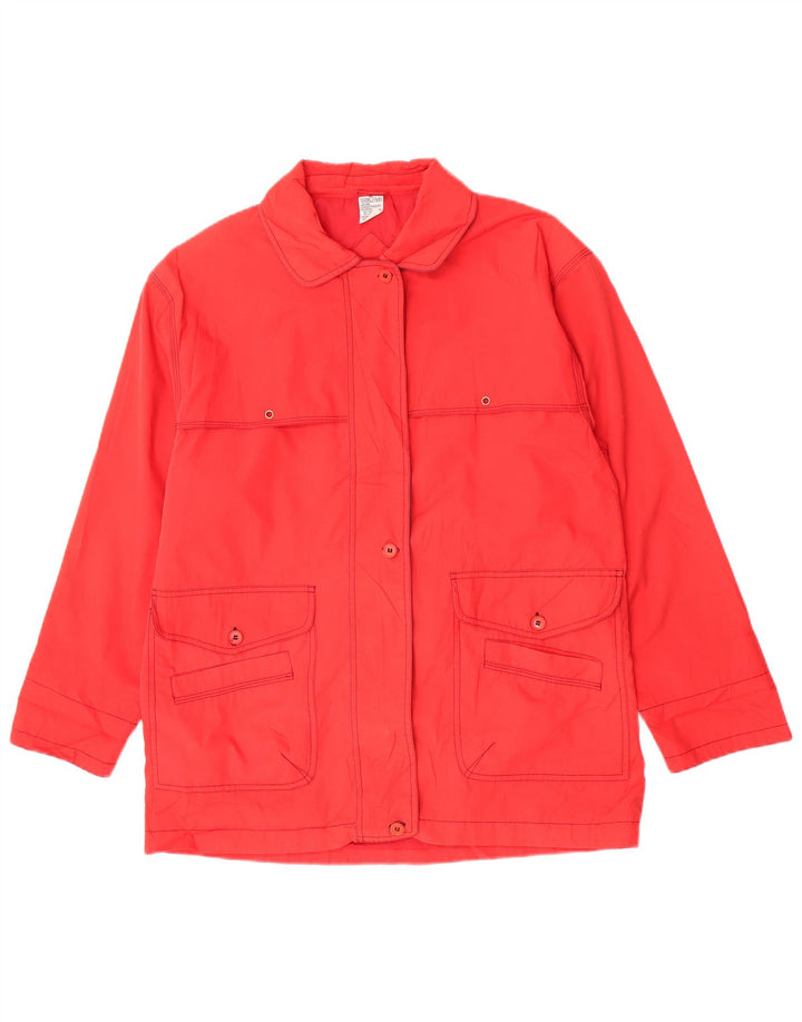 Damska kurtka użytkowa w stylu vintage UK 18 XL, czerwona, poliestrowa