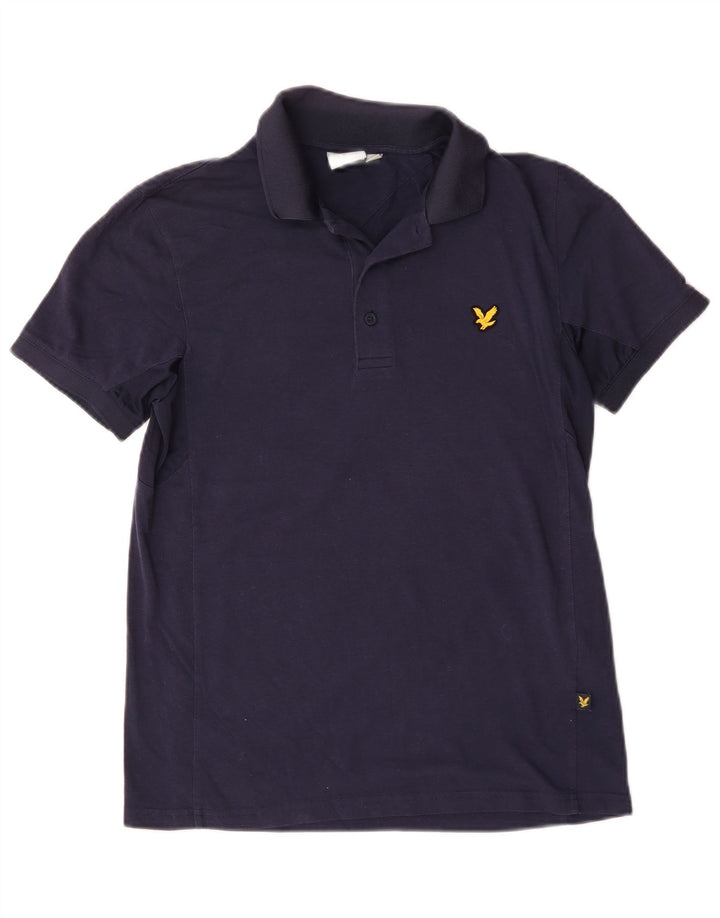 Męska koszulka polo Lyle & Scott, mała, granatowa, bawełniana