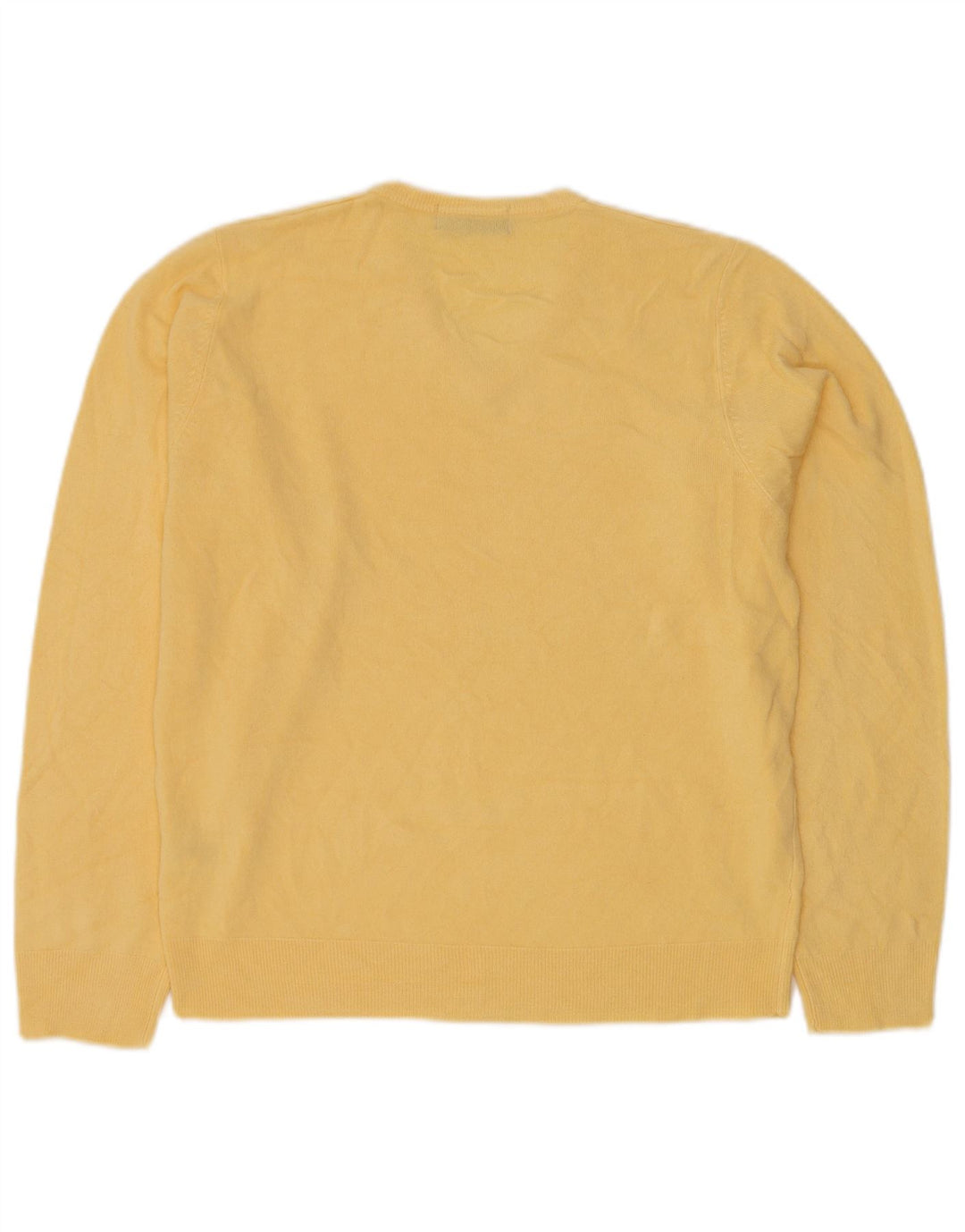 Męski sweter MARKS & SPENCER Blue Harbor z dekoltem w kształcie litery V, średniożółty