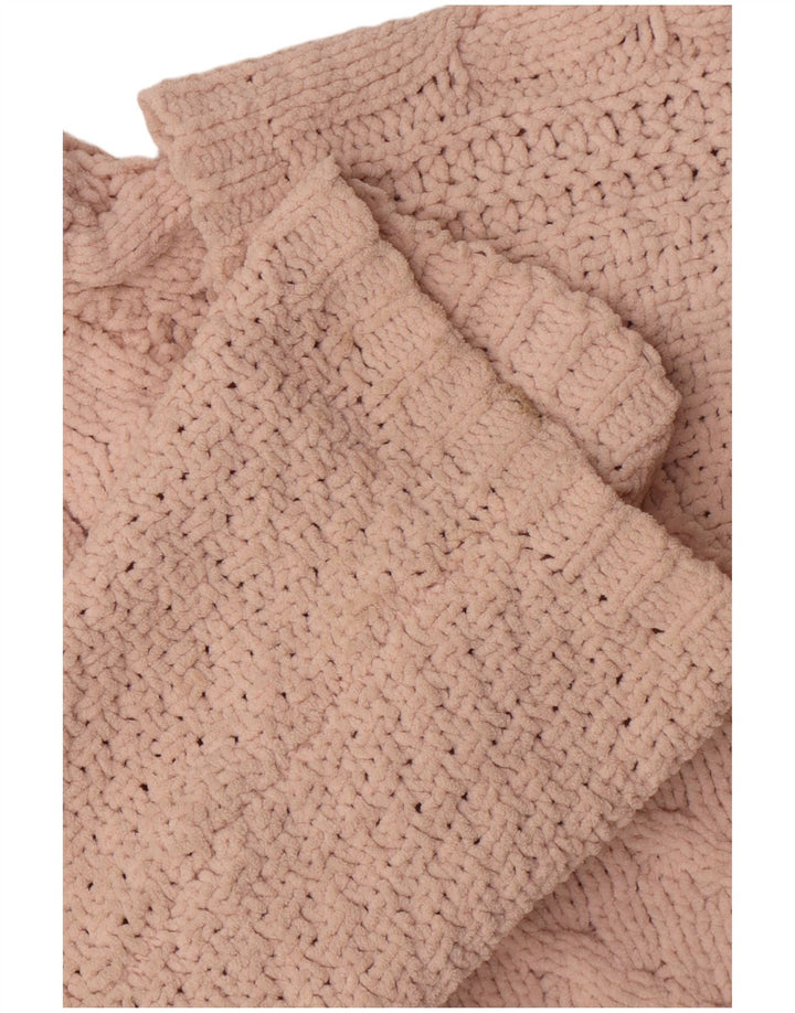 Marks & Spencer Damski sweter oversize z golfem, UK 18 XL, różowy
