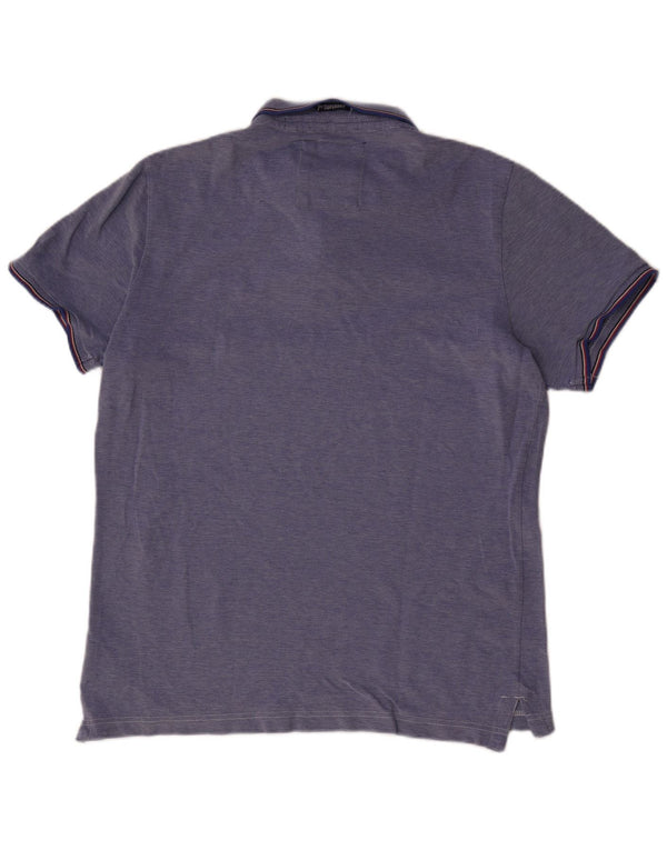 Męska koszulka polo SUPERDRY 2XL, niebieska, bawełniana