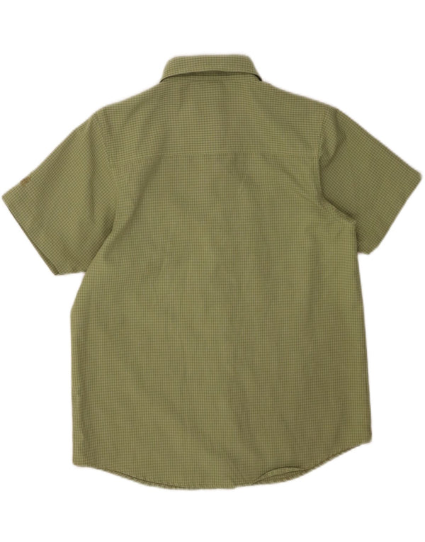 MC Kinley Womens Short Sleeve Shirt EU 38 Medium Green Check Polyester