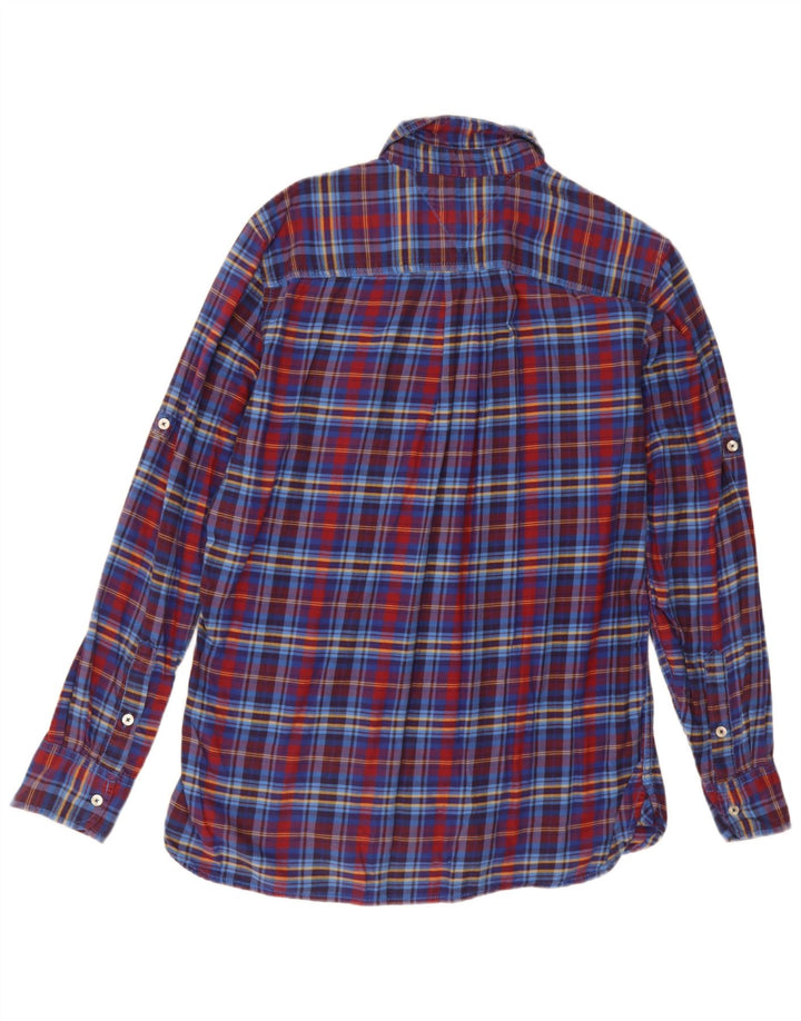 Męska koszula flanelowa Tommy Hilfiger o dopasowanym kroju, bawełniana w średnią niebieską kratkę